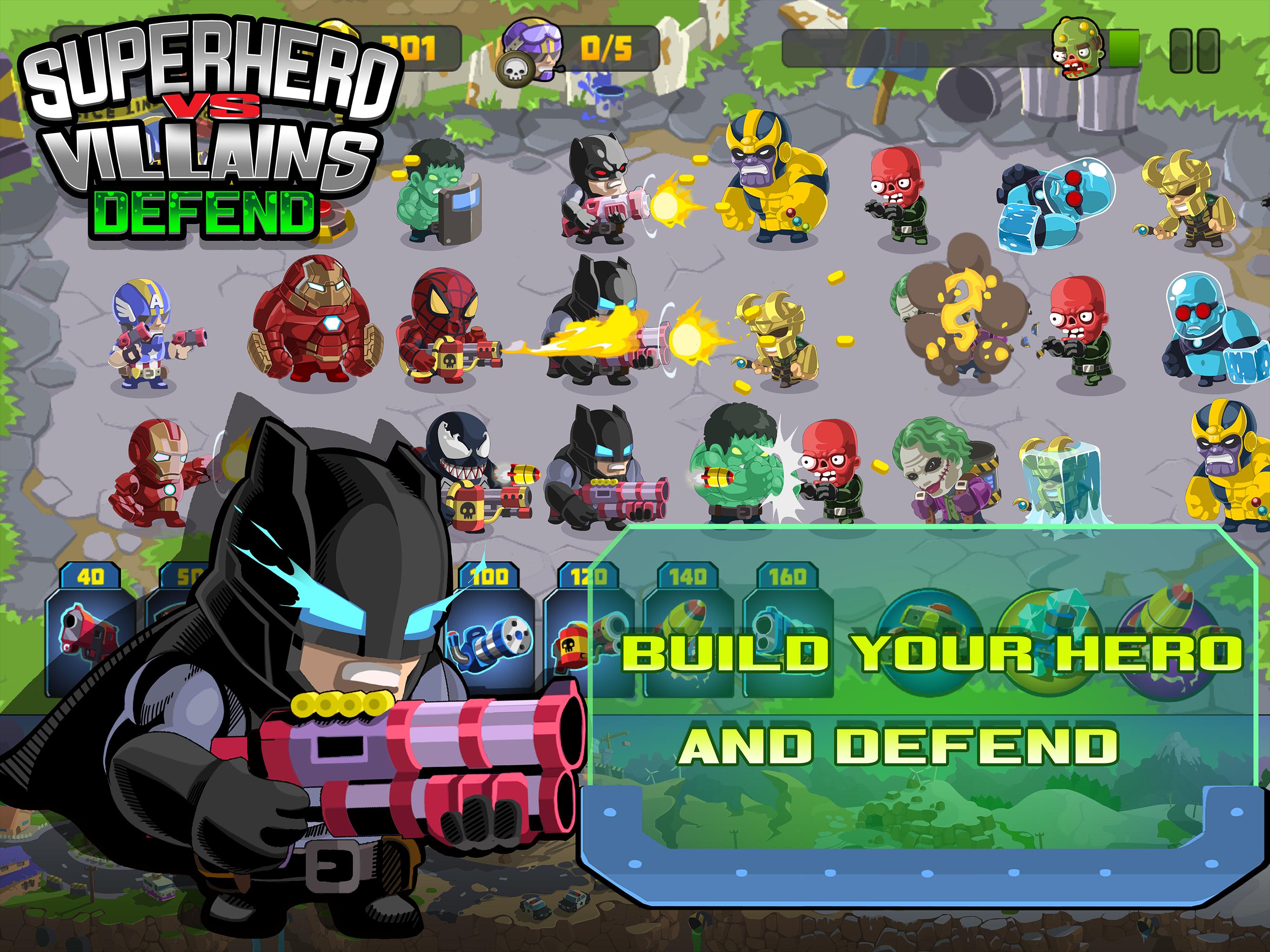 SuperHero VS Villains Defense