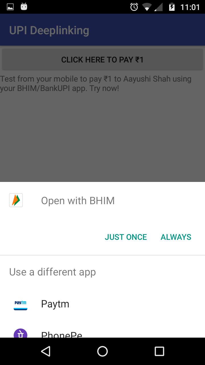 DeepLink UPI Module
