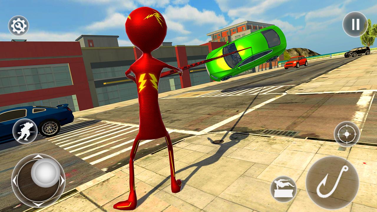 Rope Hero Crime City - Flash Stickman Speed Hero