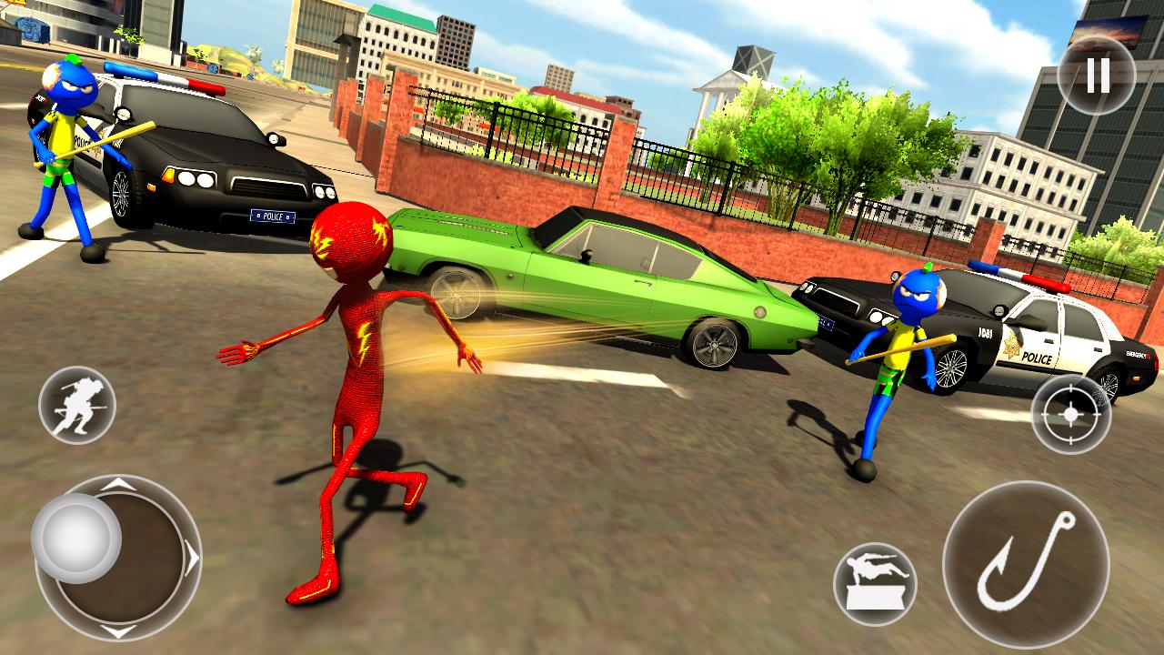 Rope Hero Crime City - Flash Stickman Speed Hero