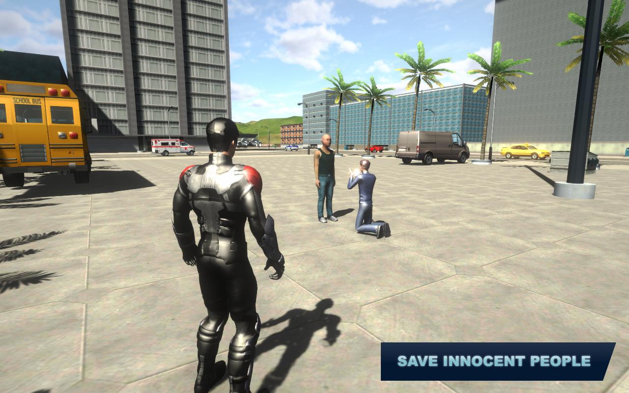 Flying Superhero : Vegas Crime City Rescue Mission