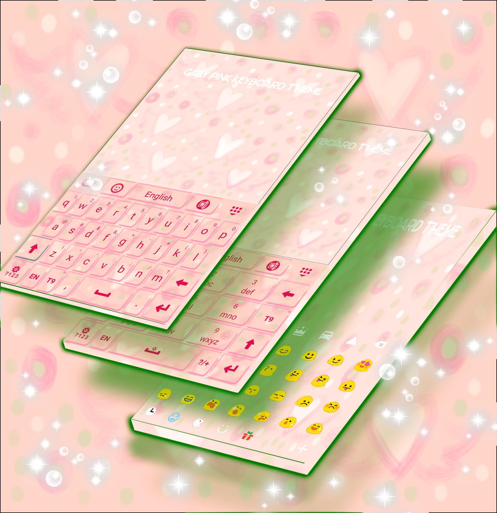 Girly Pink Keyboard Theme