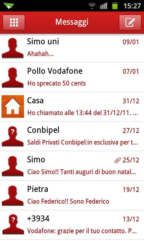 GO SMS Elegant Red