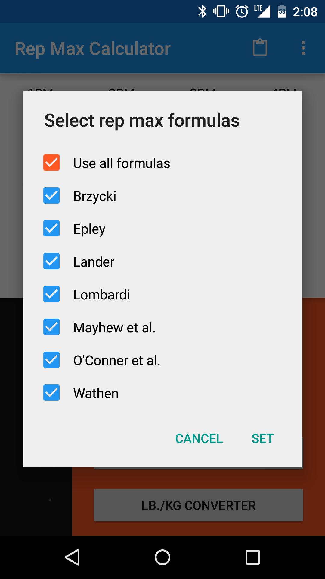 Rep Max Calculator
