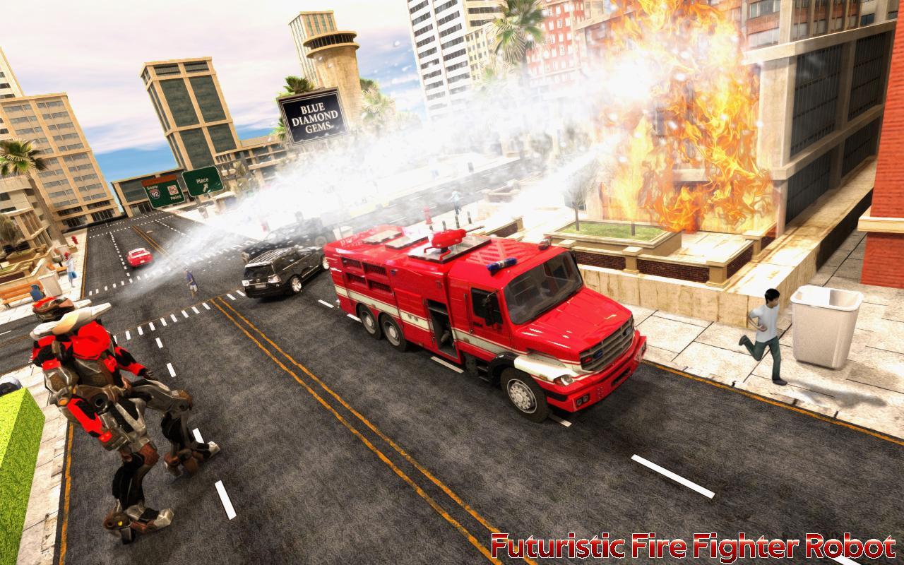 Real Robot Firefighter 911