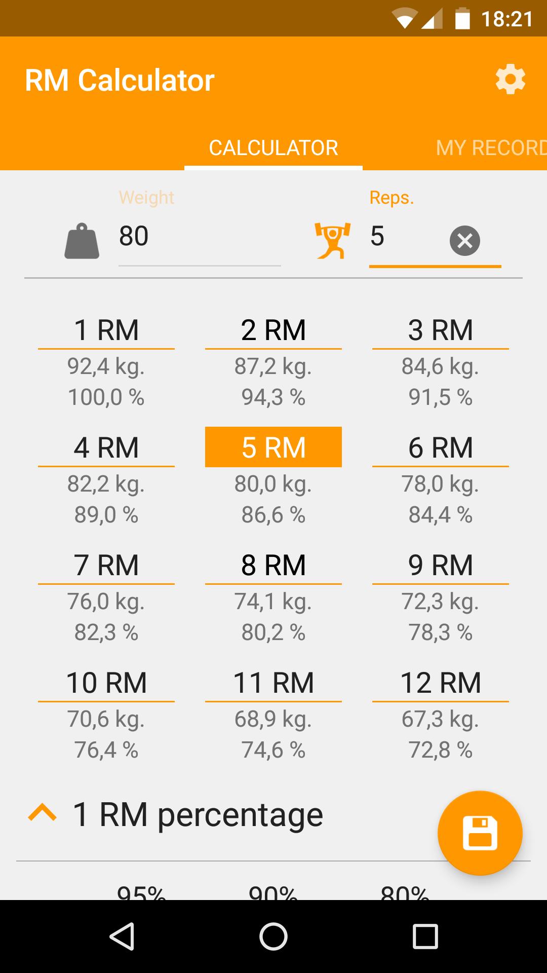 RM Calculator