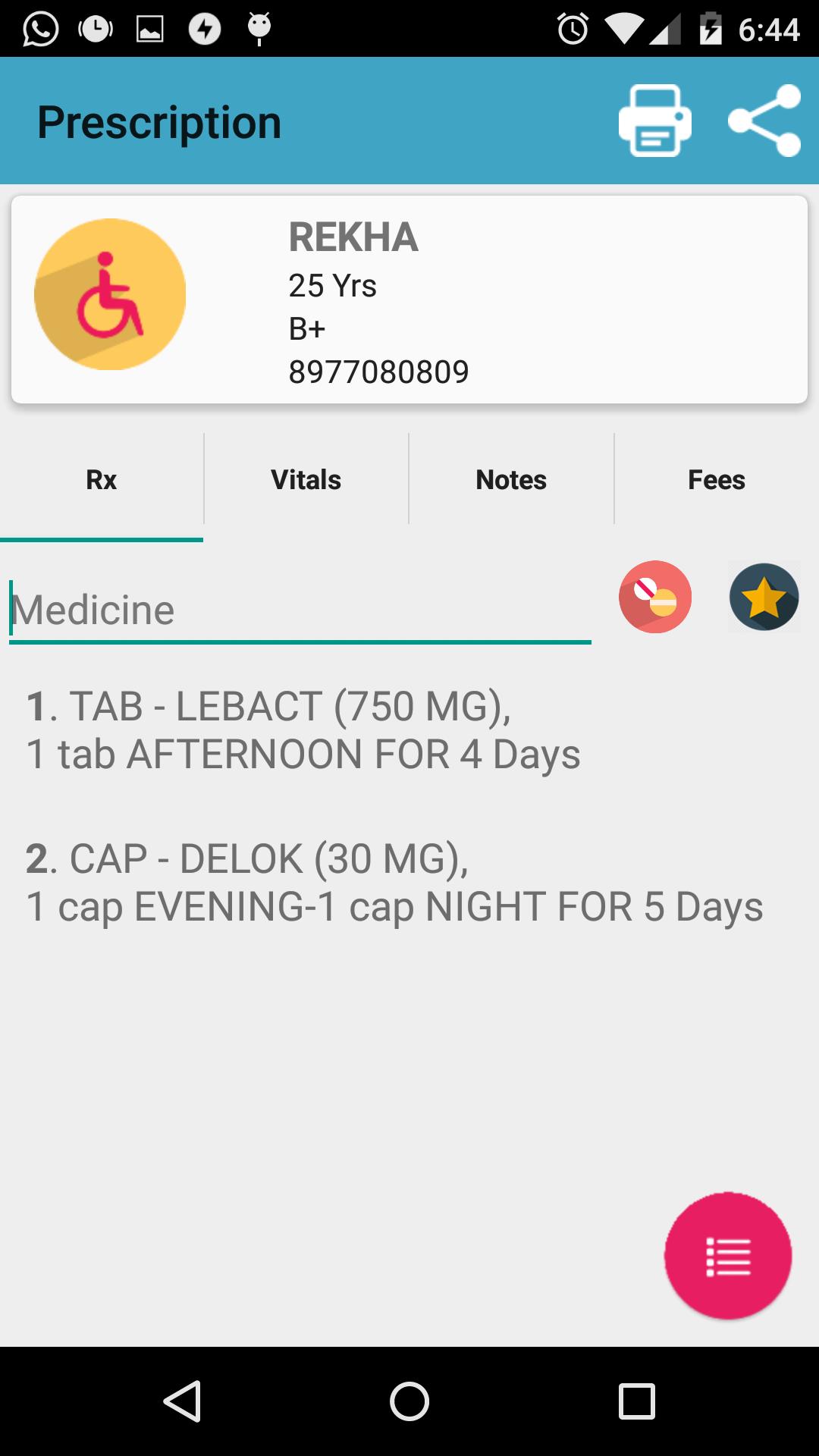 RxTAB Prescription App
