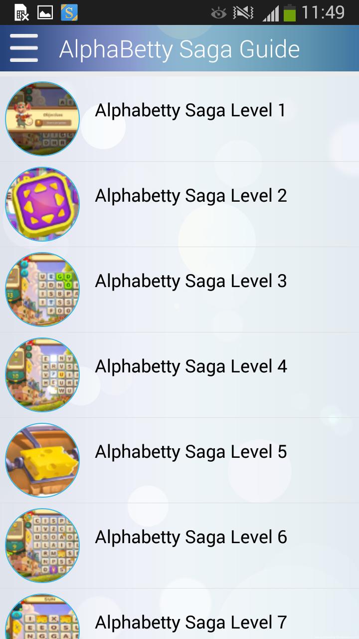 Guide for AlphaBetty Saga