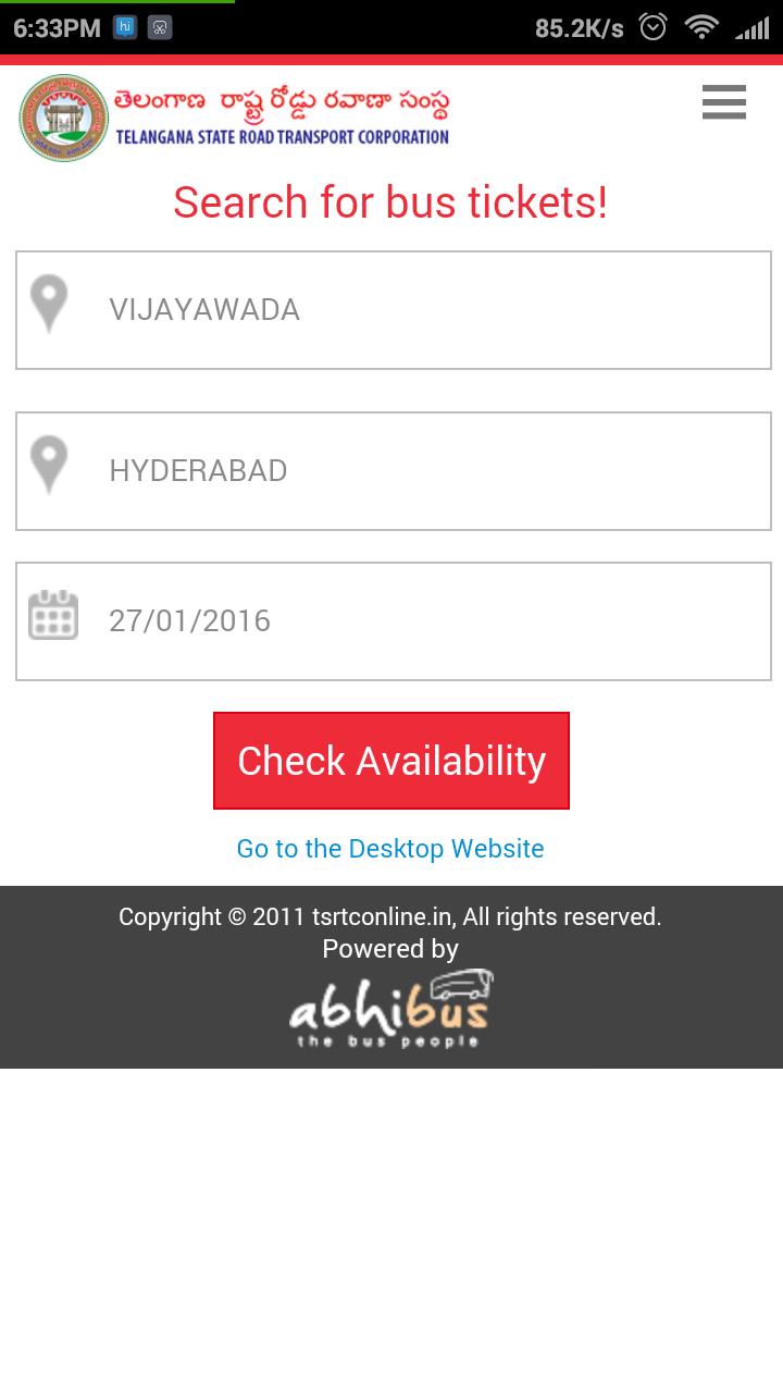 Book TSRTC Online