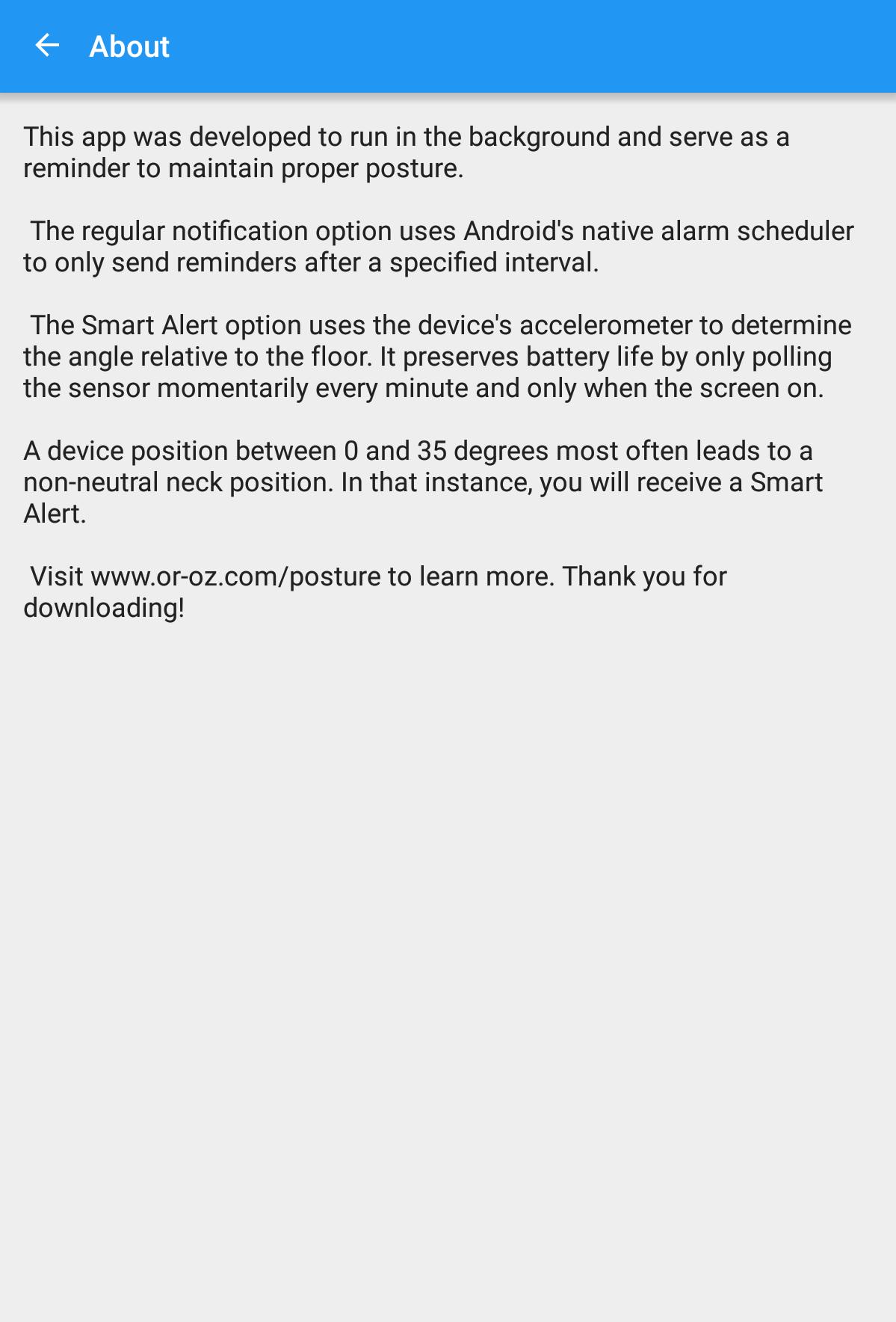 Posture Reminder