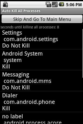 Auto Kill All Processes