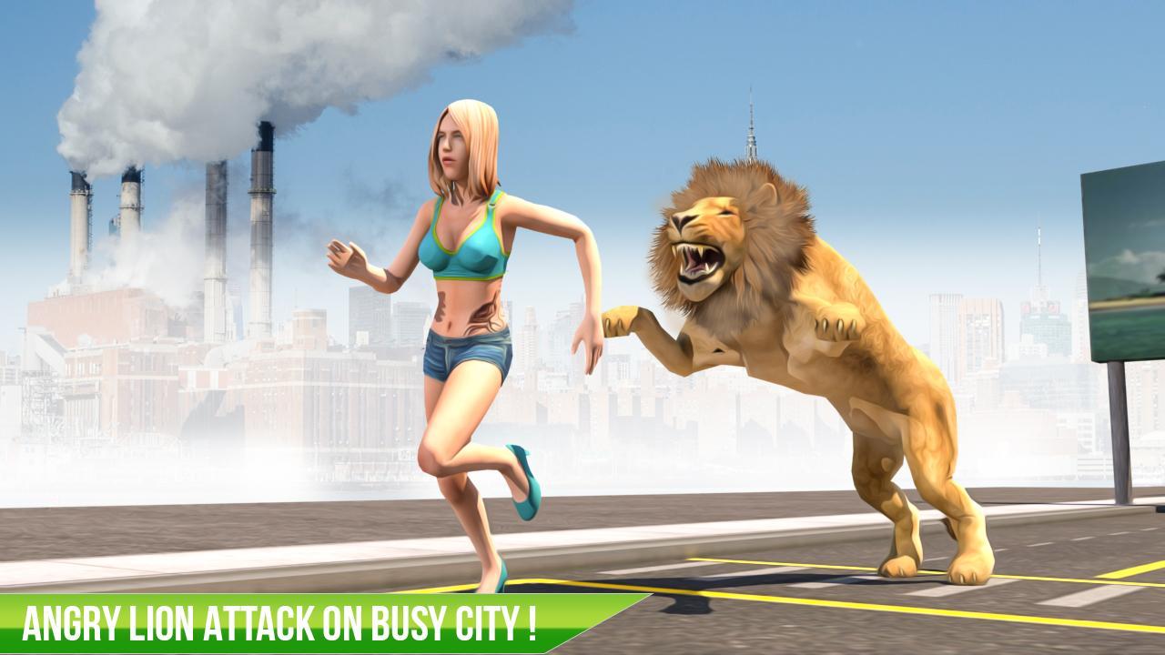 Angry Lion City Attack : Anima