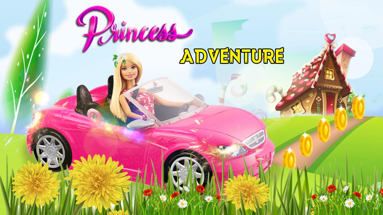 Princess Barnie Run Car Hill Ride
