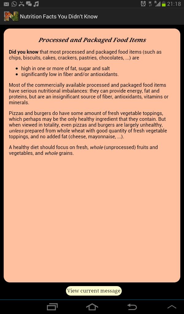 Nutrition Facts You Didnt Know