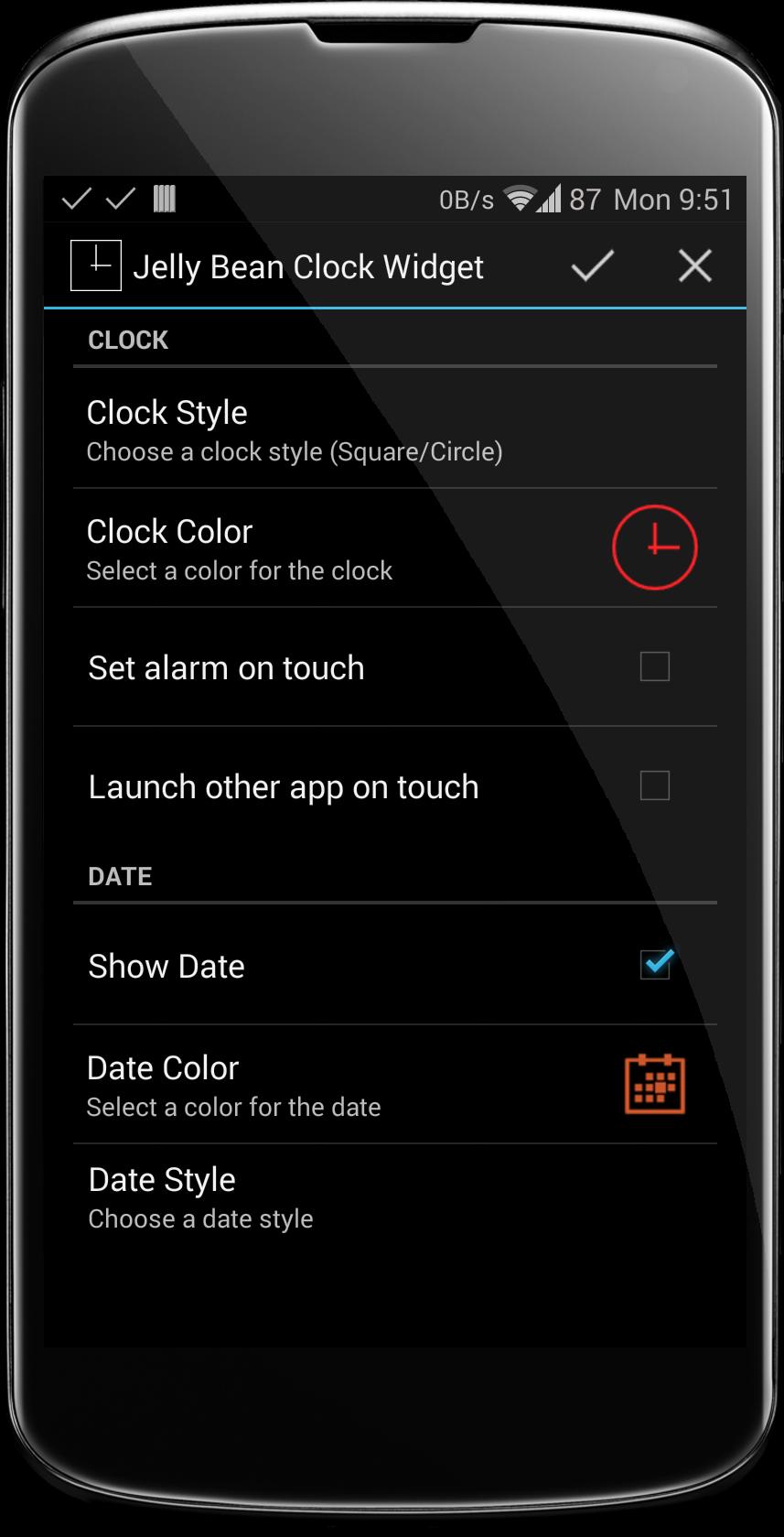 Jelly Bean Clock Widget