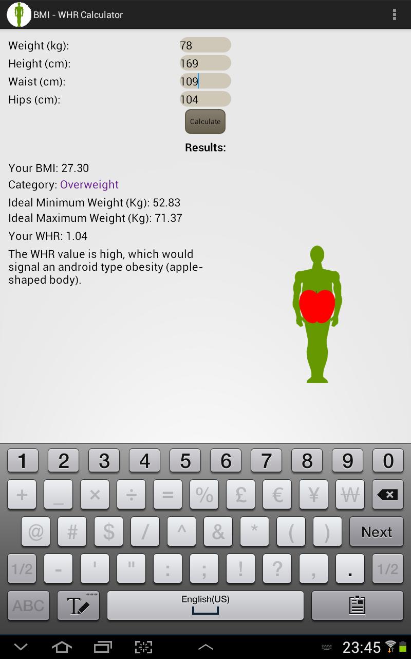 BMI - WHR Calculator