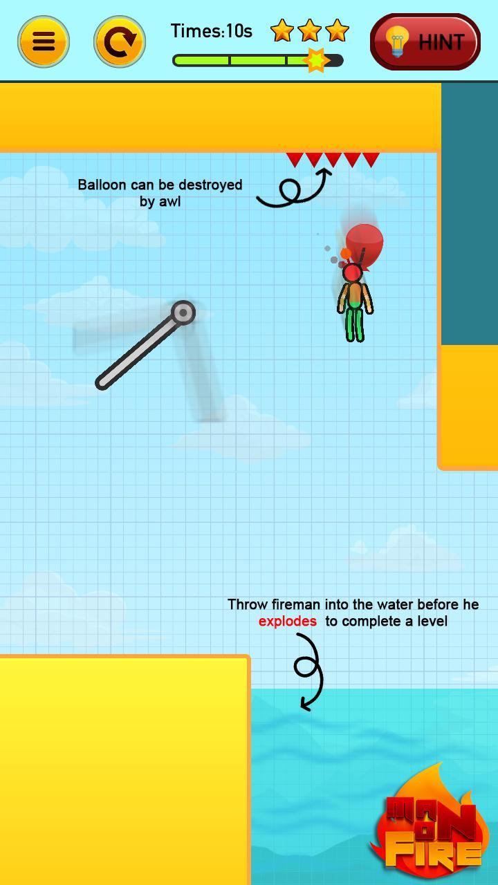 Stickman On Fire : Stickman Games Fun Physics