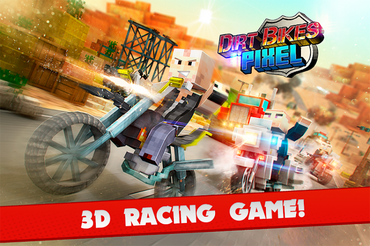 Dirt Bike Pixel Shooting Race