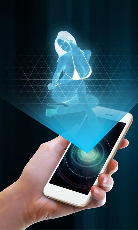 Blonde Hologram 3D Simulator