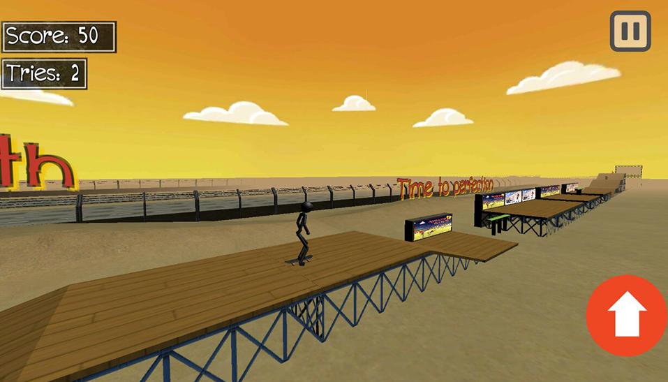 Stickman Extreme Skateboard