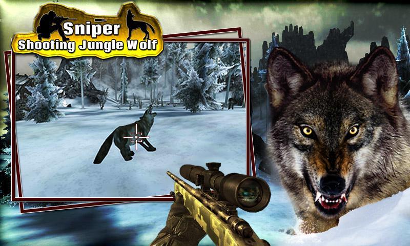 Sniper shooting Jungle Wolf