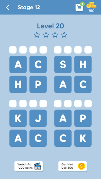 Brainy four: Four letter words