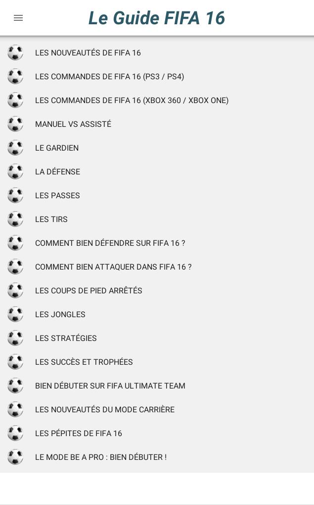 Le Guide FIFA 16