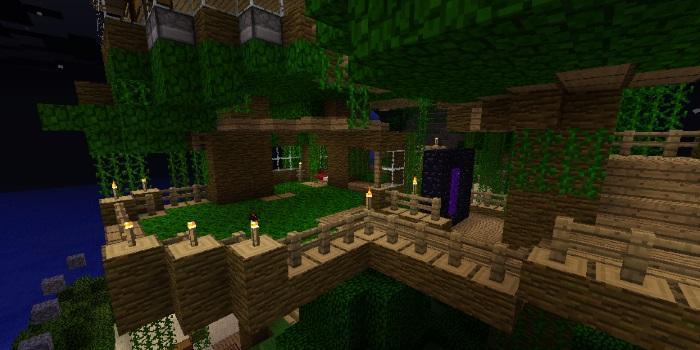 Treetops and Temples Survival Map for MCPE