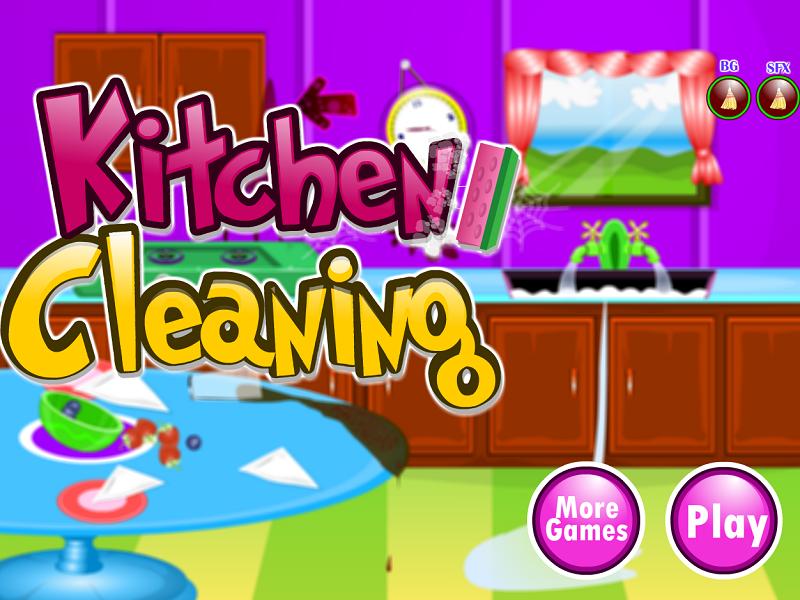 Kitchen cleaning games