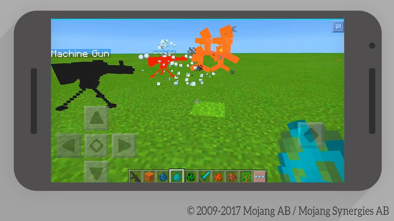 MCPE Gun Mod - Machine Gun Turret