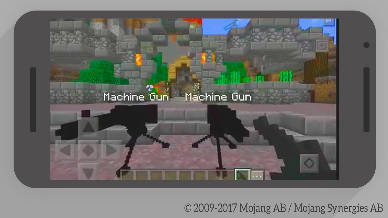 MCPE Gun Mod - Machine Gun Turret