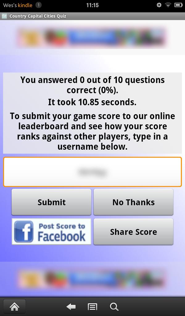 Capital Cities Quiz: Countries