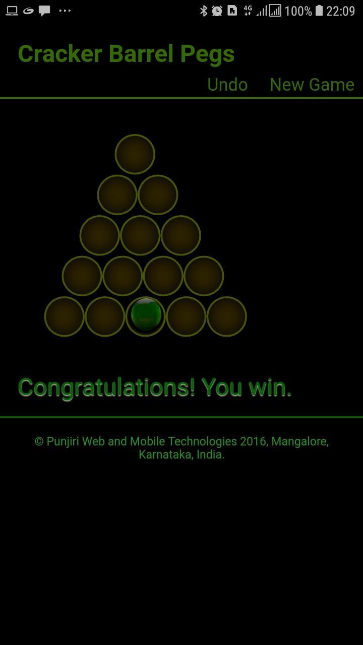 The Cracker Barrel Peg Game