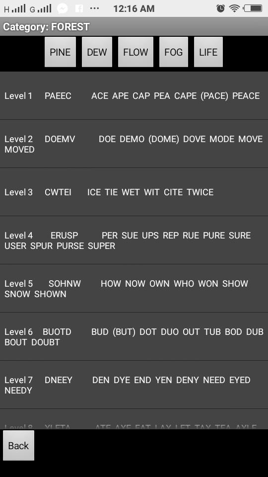 Gametipster Answer for Wordscapes