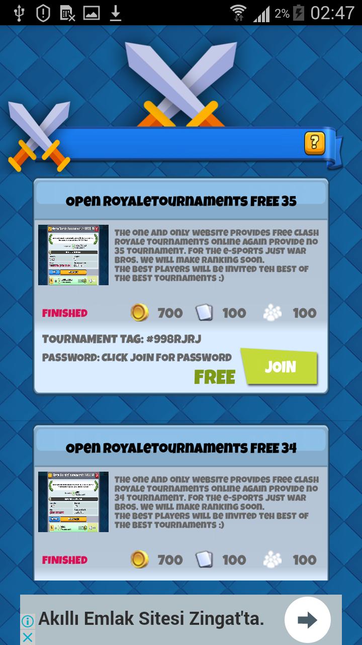 Open Royale Tournaments