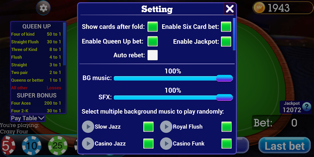 Crazy Four Poker