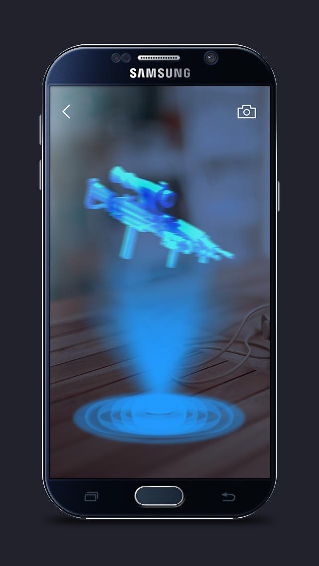 Hologram 3D Gun Simulator Free