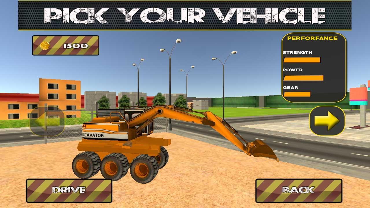 City Heavy Excavator Crane Sim