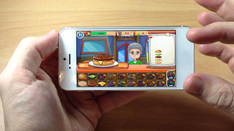 Cooking Burger Island. Fast Food Restaurant