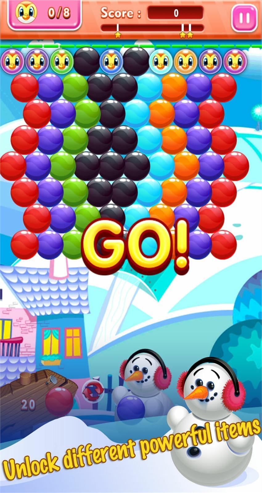 Ice Bubble Shooter Snowman