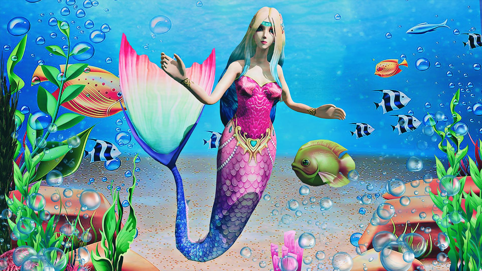 Mermaid Simulator 3D Sea Games