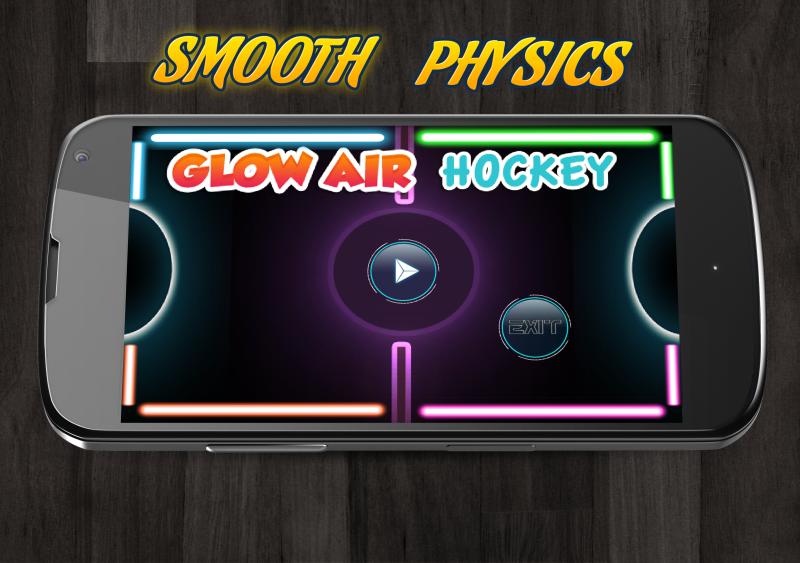 Glow Air Hockey Multiplayer