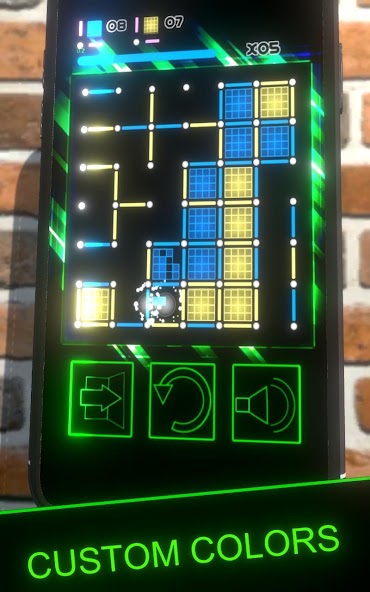 Dots Boxes neon relaxing game